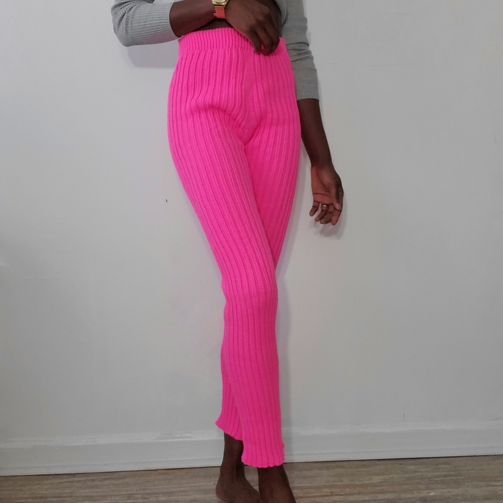 Neon pink pants